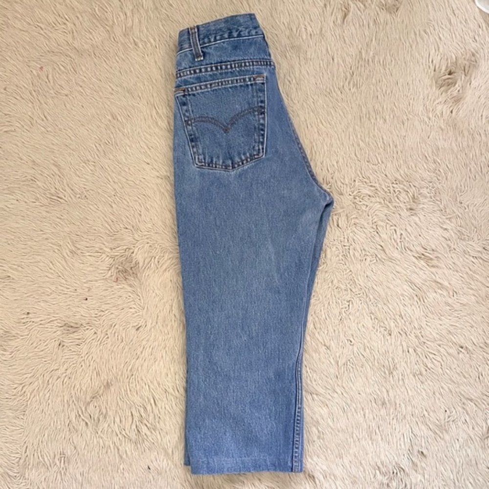 Levi’s Cotton Mid/High-Rise Straight Leg Cropped Culottes Capri Length Jeans 28” - Picture 6 of 8